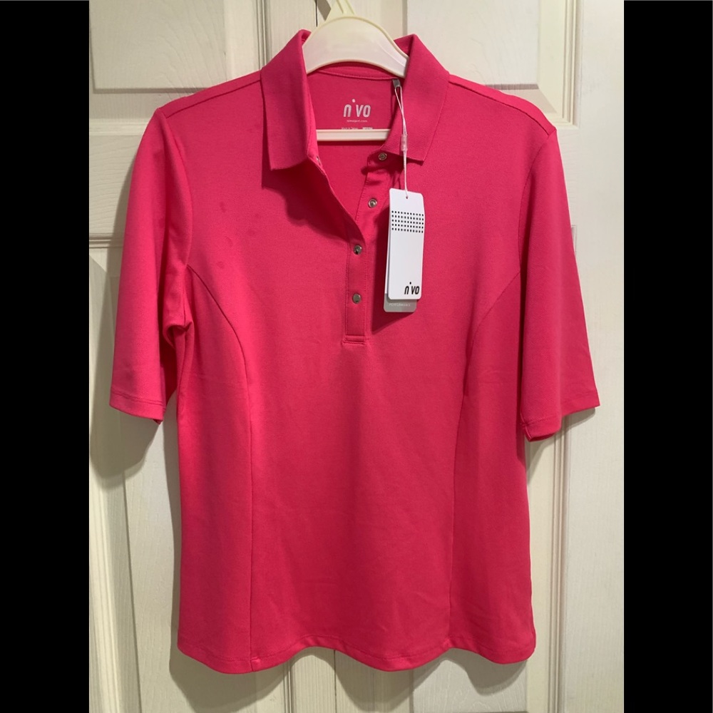 NVO Woman Pink Polo shirt in Size Small